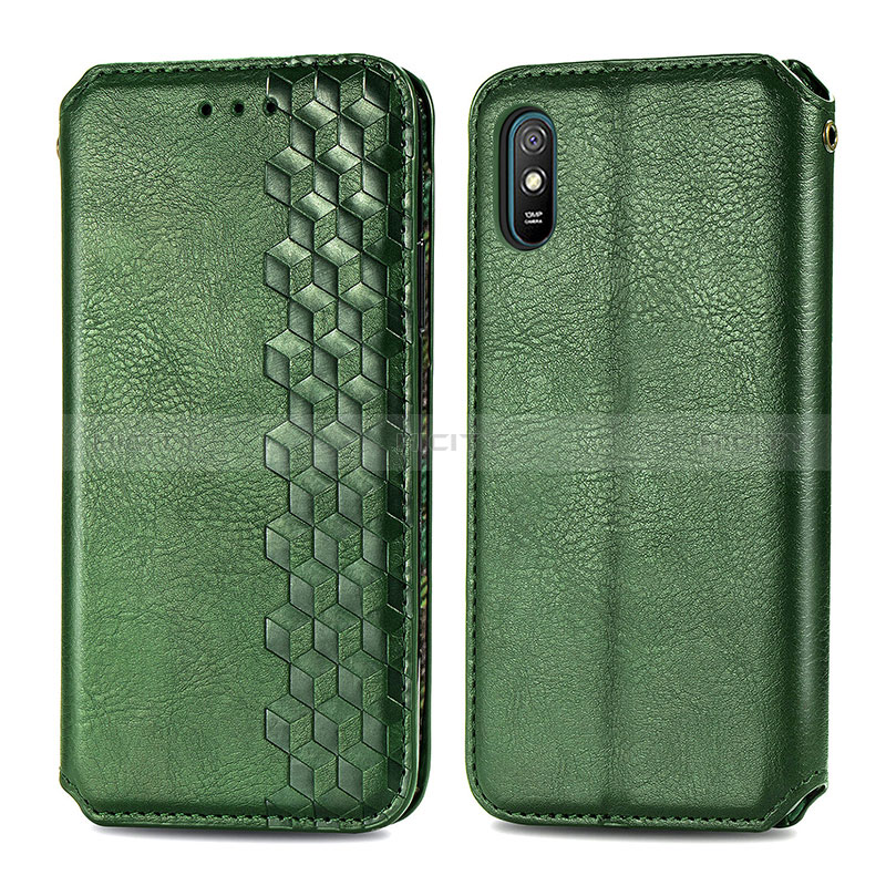 Custodia Portafoglio In Pelle Cover con Supporto S01D per Xiaomi Redmi 9AT