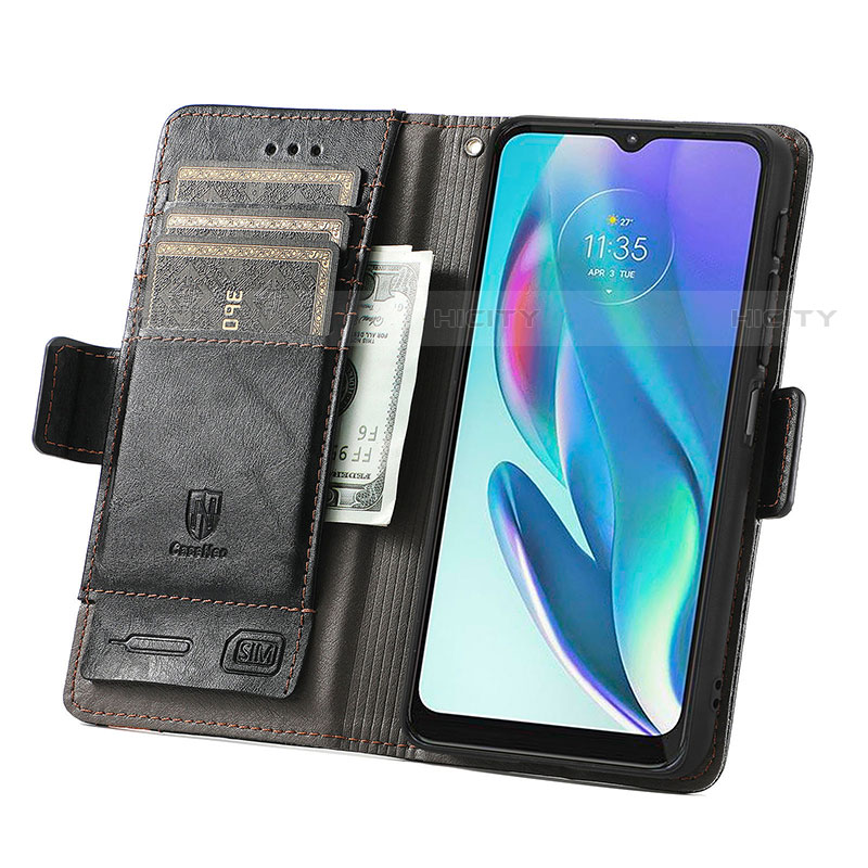 Custodia Portafoglio In Pelle Cover con Supporto S02D per Motorola Moto G50 5G