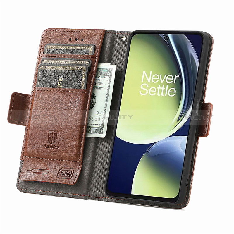 Custodia Portafoglio In Pelle Cover con Supporto S02D per OnePlus Nord CE 3 5G