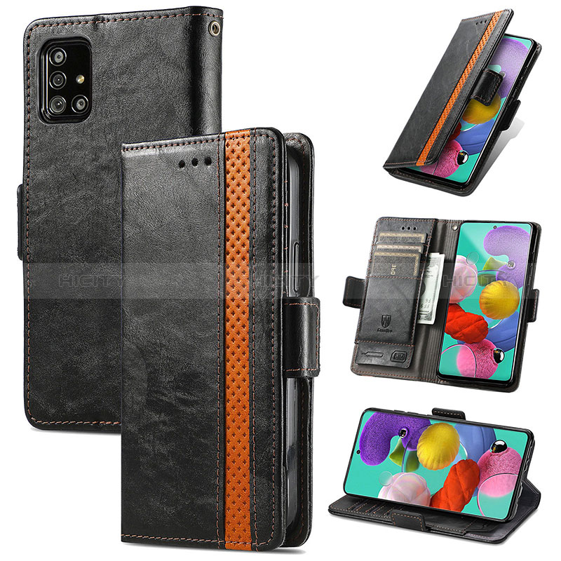 Custodia Portafoglio In Pelle Cover con Supporto S02D per Samsung Galaxy A51 5G