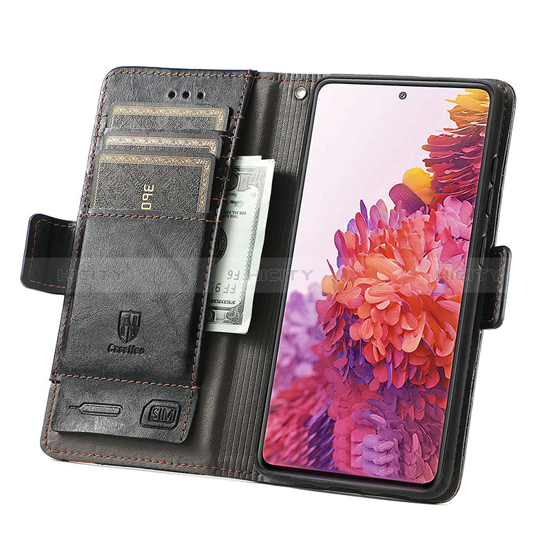 Custodia Portafoglio In Pelle Cover con Supporto S02D per Samsung Galaxy S20 Lite 5G