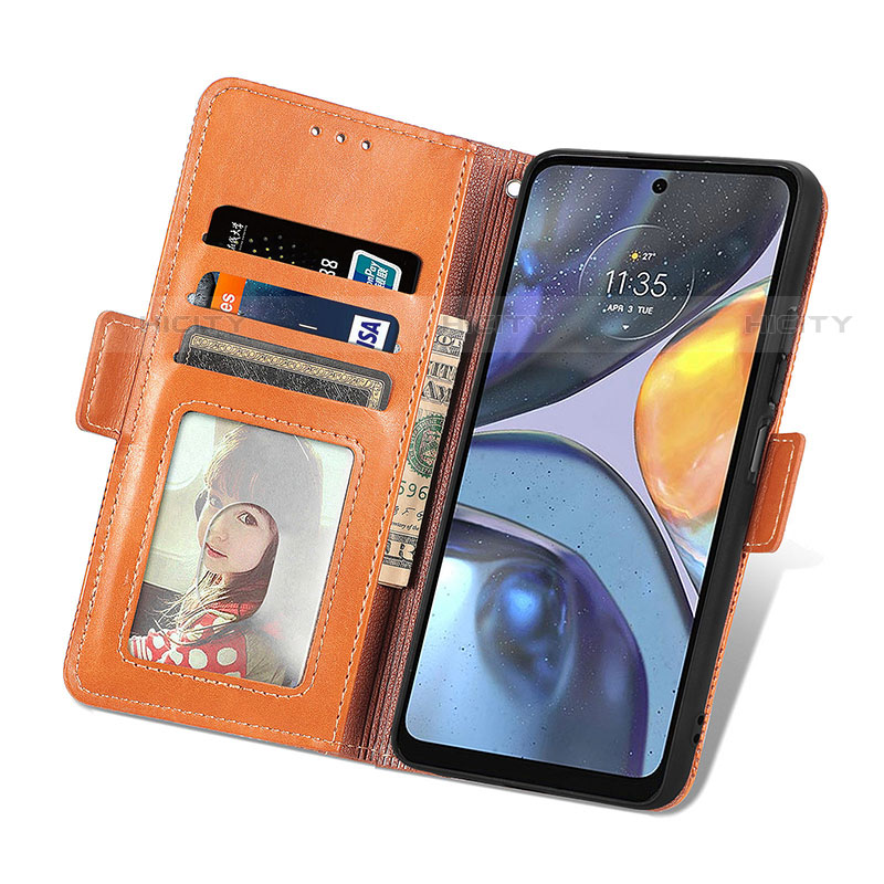 Custodia Portafoglio In Pelle Cover con Supporto S03D per Motorola Moto G22