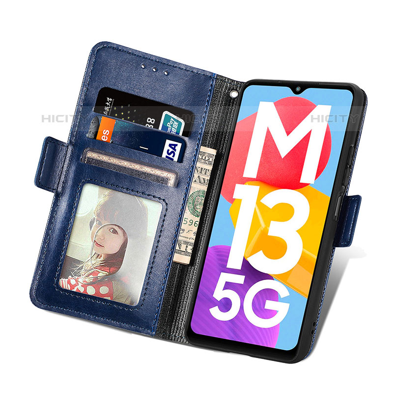 Custodia Portafoglio In Pelle Cover con Supporto S03D per Samsung Galaxy M13 5G