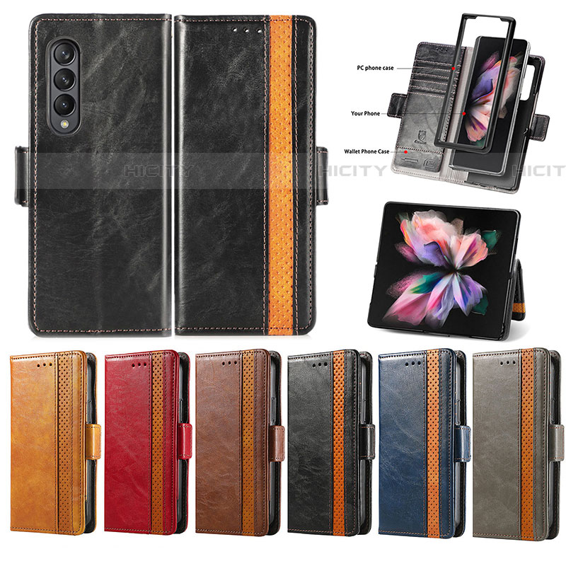 Custodia Portafoglio In Pelle Cover con Supporto S03D per Samsung Galaxy Z Fold4 5G