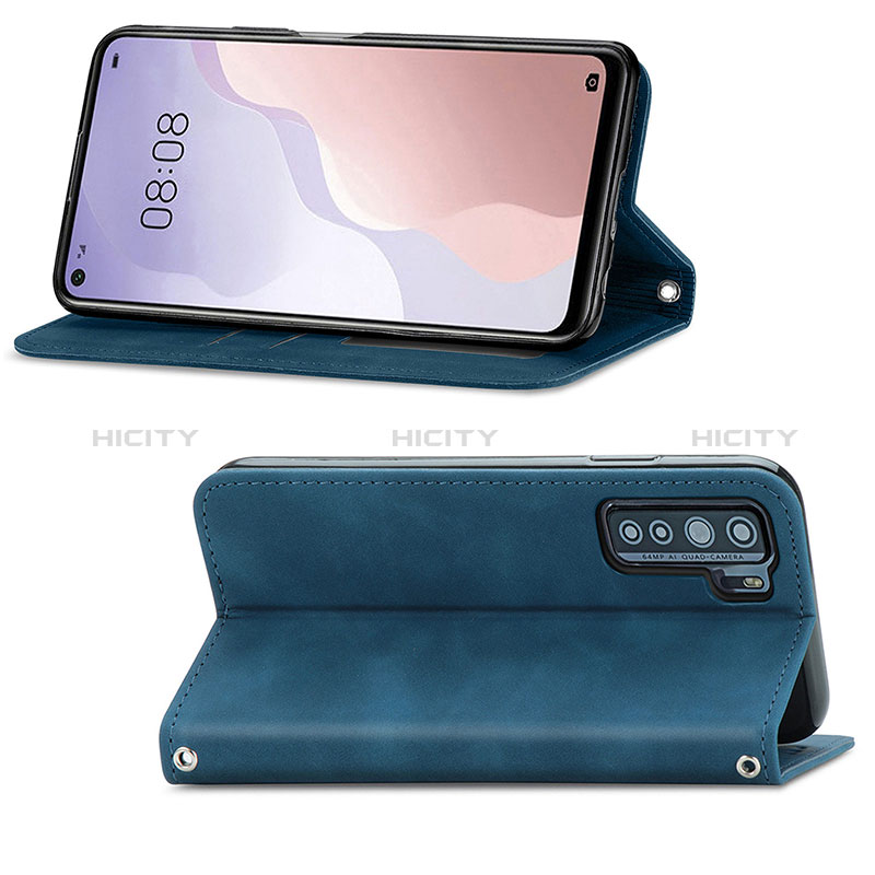 Custodia Portafoglio In Pelle Cover con Supporto S04D per Huawei P40 Lite 5G