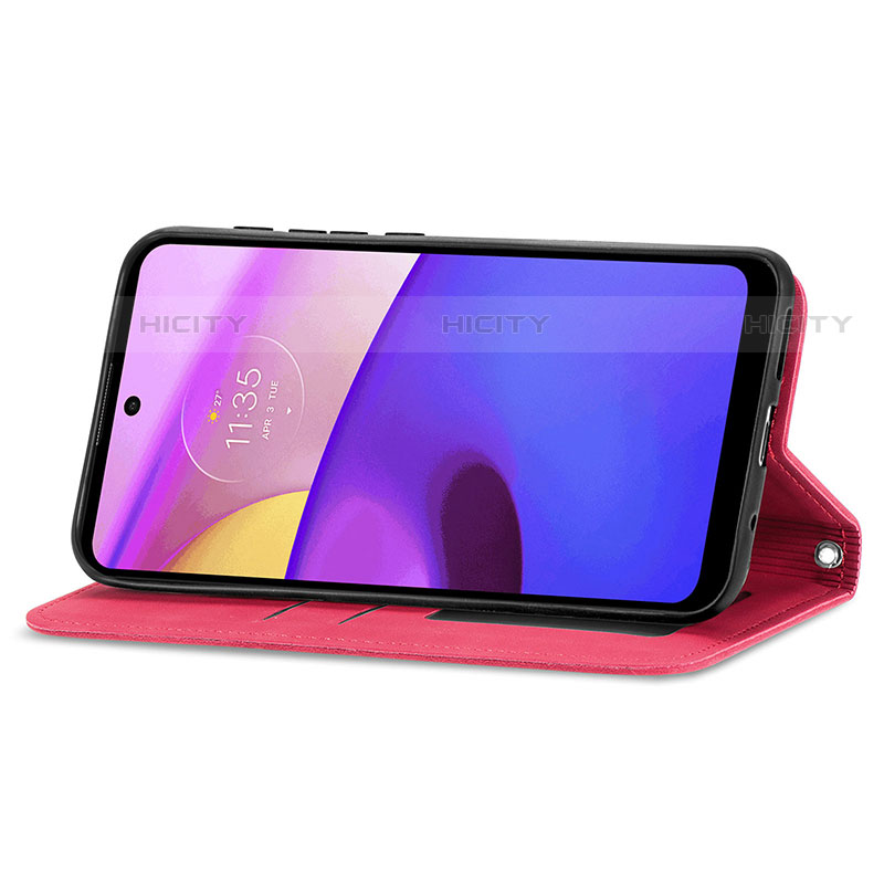 Custodia Portafoglio In Pelle Cover con Supporto S04D per Motorola Moto E20