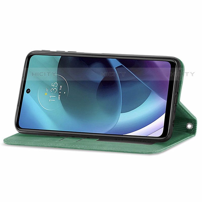 Custodia Portafoglio In Pelle Cover con Supporto S04D per Motorola Moto G51 5G