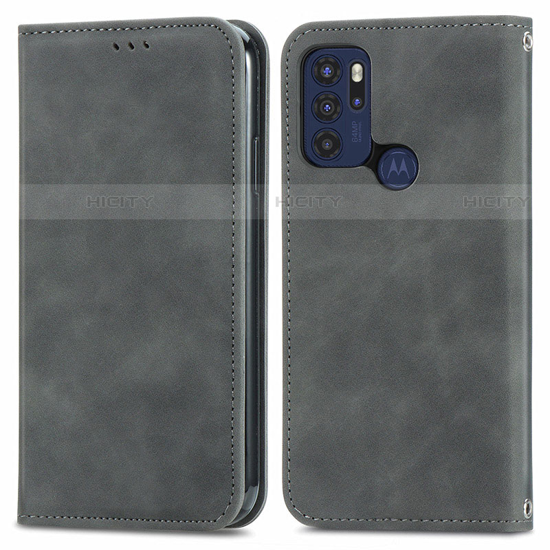 Custodia Portafoglio In Pelle Cover con Supporto S04D per Motorola Moto G60s
