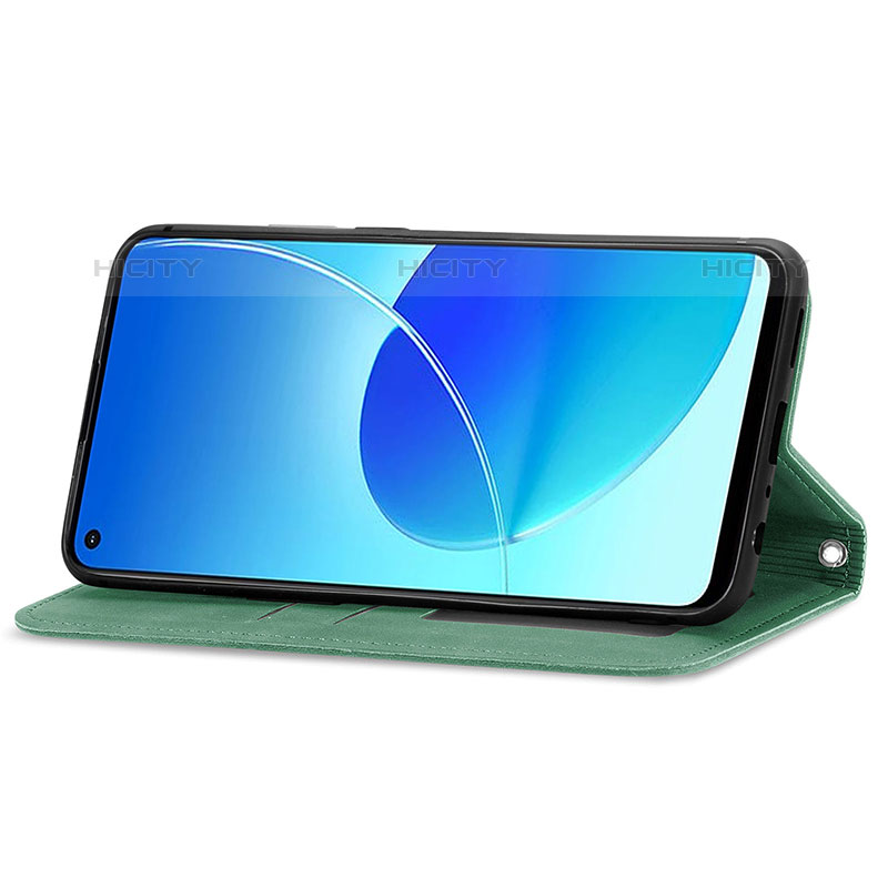 Custodia Portafoglio In Pelle Cover con Supporto S04D per Oppo Reno6 Z 5G