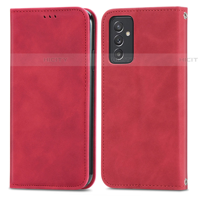 Custodia Portafoglio In Pelle Cover con Supporto S04D per Samsung Galaxy A05s Rosso