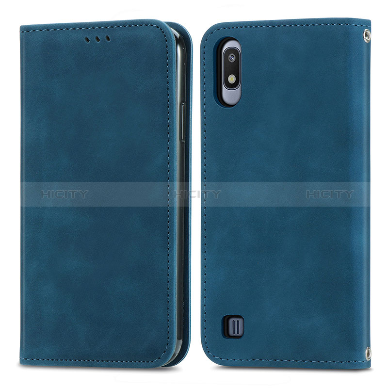 Custodia Portafoglio In Pelle Cover con Supporto S04D per Samsung Galaxy A10