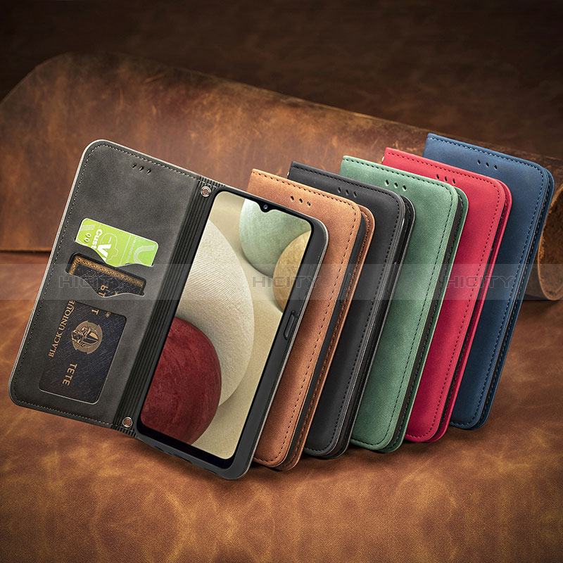Custodia Portafoglio In Pelle Cover con Supporto S04D per Samsung Galaxy A12 Nacho