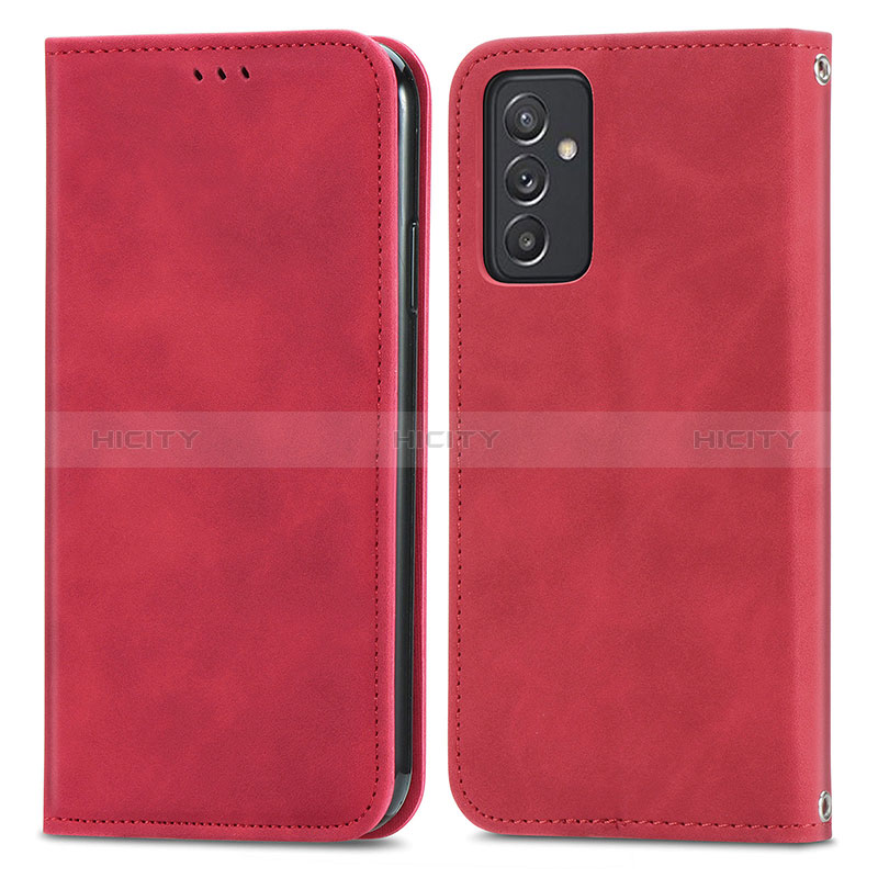 Custodia Portafoglio In Pelle Cover con Supporto S04D per Samsung Galaxy A15 5G Rosso