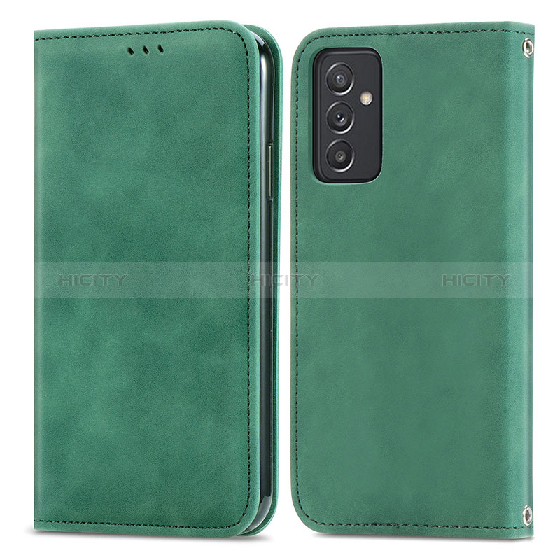 Custodia Portafoglio In Pelle Cover con Supporto S04D per Samsung Galaxy A15 5G Verde