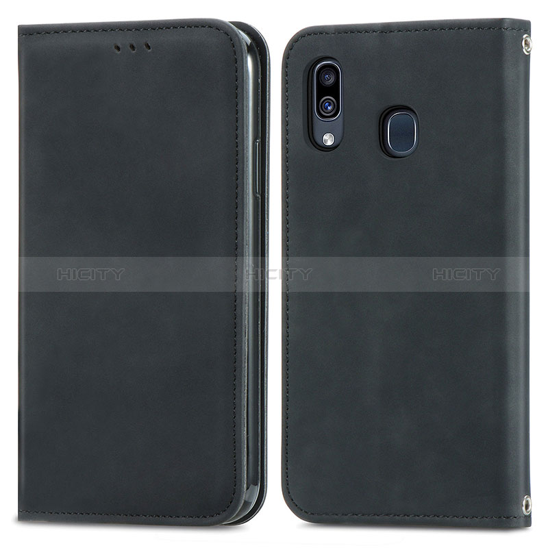 Custodia Portafoglio In Pelle Cover con Supporto S04D per Samsung Galaxy A30