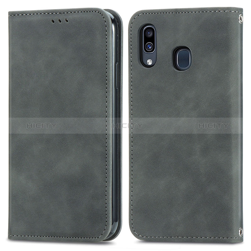 Custodia Portafoglio In Pelle Cover con Supporto S04D per Samsung Galaxy A30