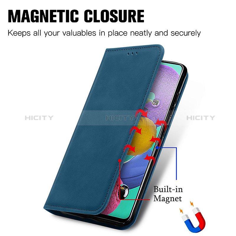 Custodia Portafoglio In Pelle Cover con Supporto S04D per Samsung Galaxy A51 4G