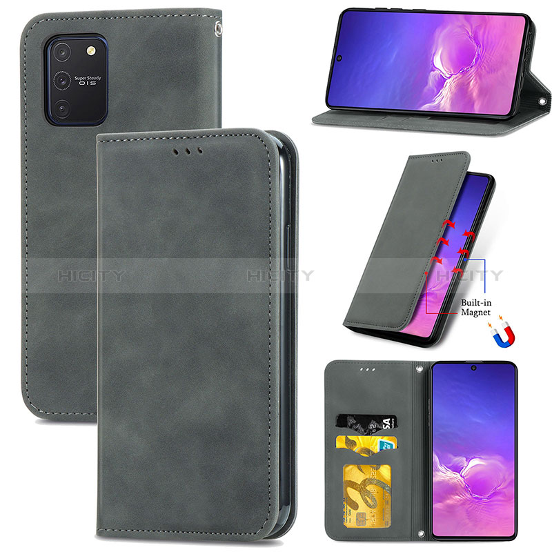 Custodia Portafoglio In Pelle Cover con Supporto S04D per Samsung Galaxy A91