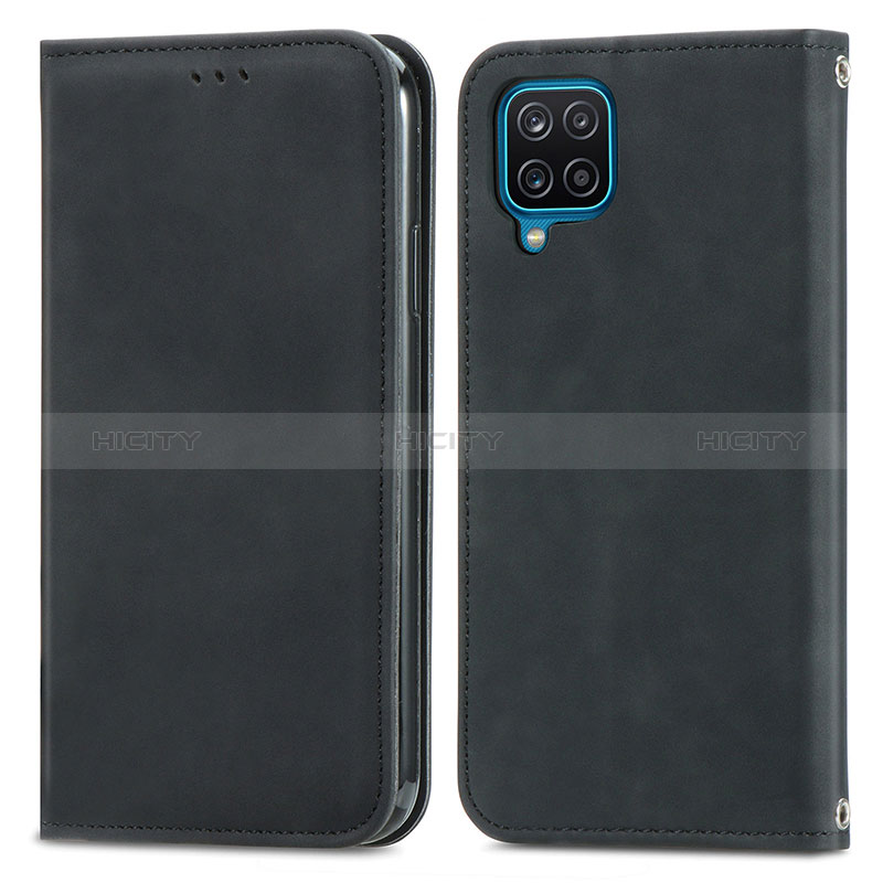Custodia Portafoglio In Pelle Cover con Supporto S04D per Samsung Galaxy F12