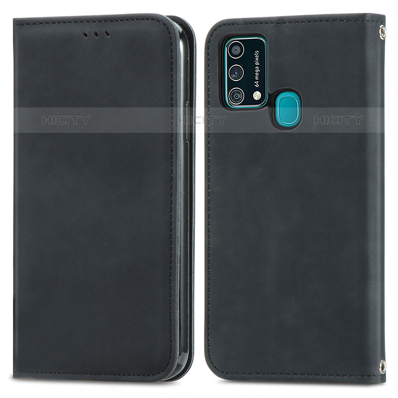 Custodia Portafoglio In Pelle Cover con Supporto S04D per Samsung Galaxy F41 Nero