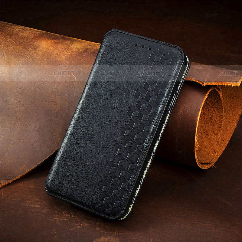 Custodia Portafoglio In Pelle Cover con Supporto S04D per Samsung Galaxy M13 4G Nero