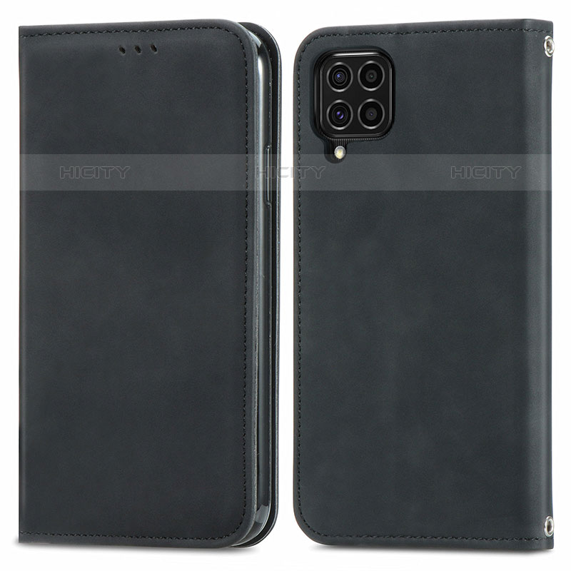 Custodia Portafoglio In Pelle Cover con Supporto S04D per Samsung Galaxy M62 4G Nero