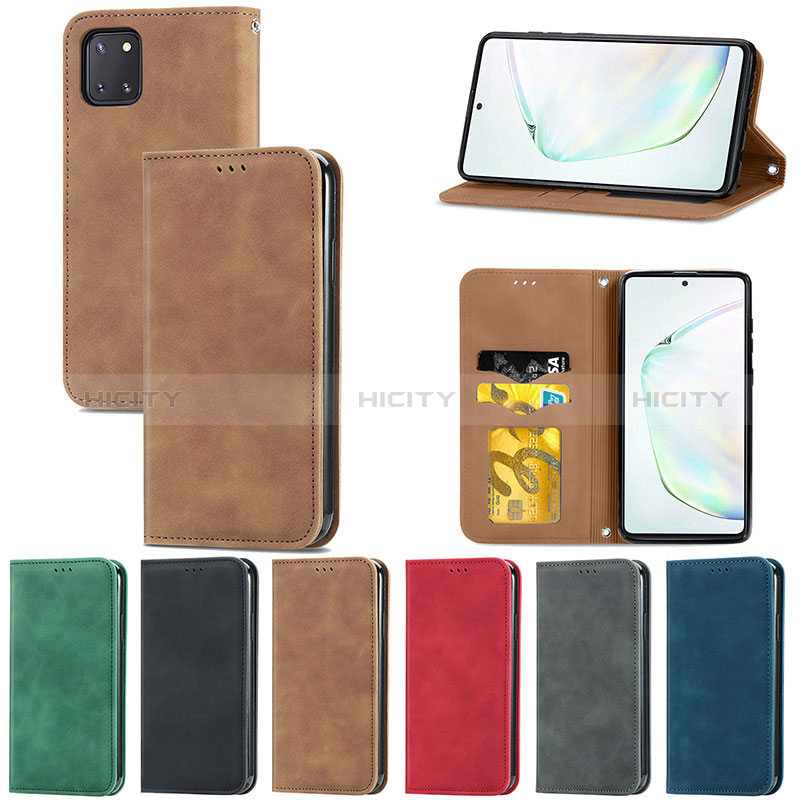 Custodia Portafoglio In Pelle Cover con Supporto S04D per Samsung Galaxy Note 10 Lite