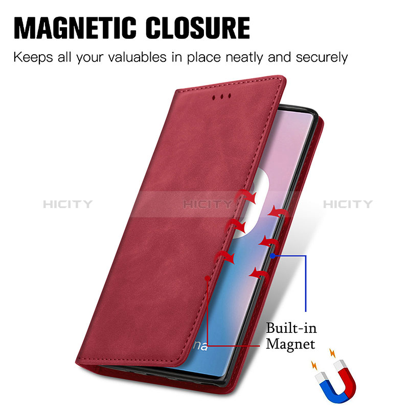 Custodia Portafoglio In Pelle Cover con Supporto S04D per Samsung Galaxy Note 10 Plus 5G