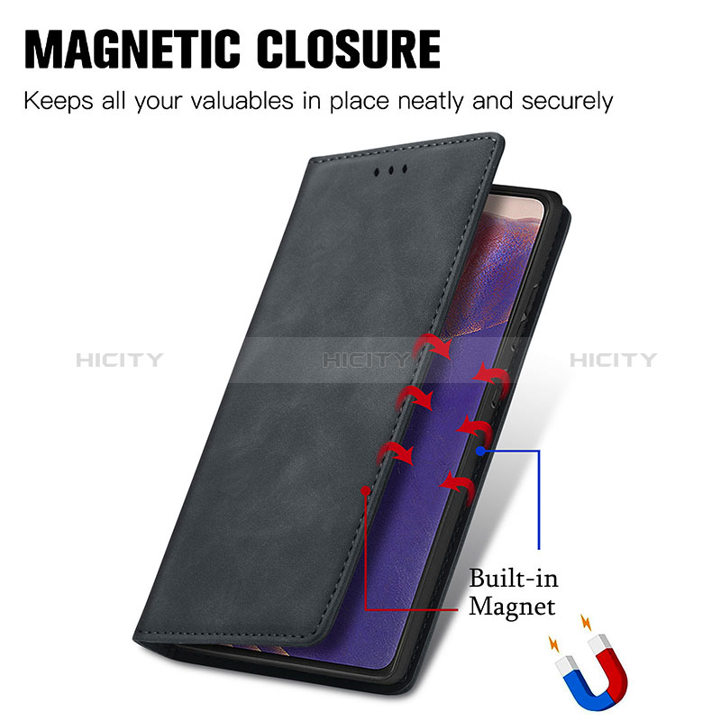 Custodia Portafoglio In Pelle Cover con Supporto S04D per Samsung Galaxy Note 20 5G