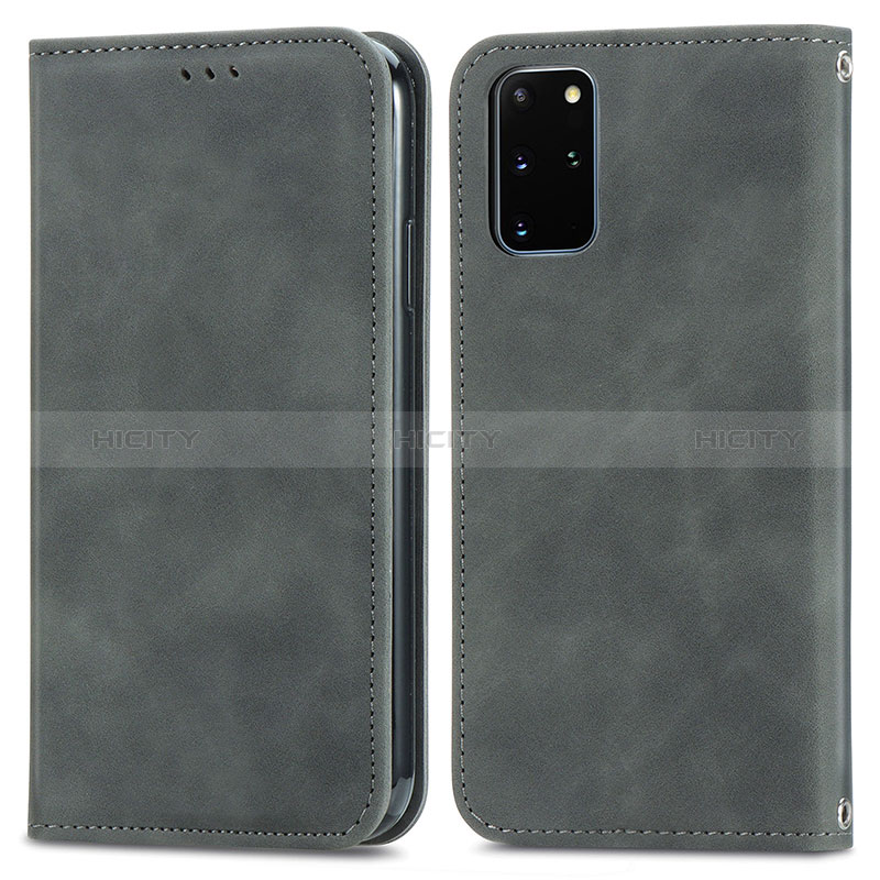 Custodia Portafoglio In Pelle Cover con Supporto S04D per Samsung Galaxy S20 Plus 5G Grigio