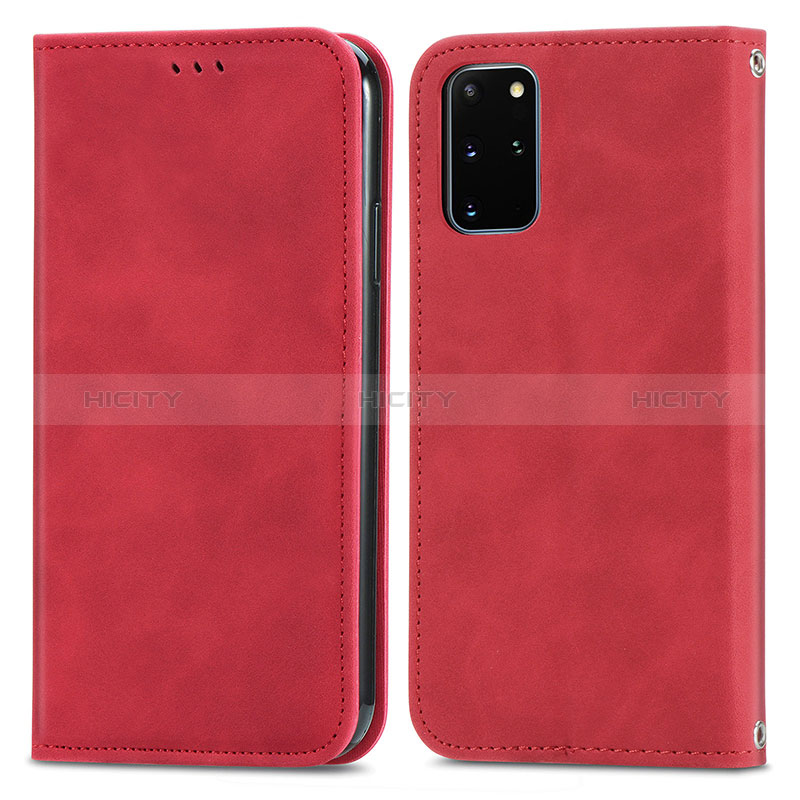 Custodia Portafoglio In Pelle Cover con Supporto S04D per Samsung Galaxy S20 Plus 5G Rosso
