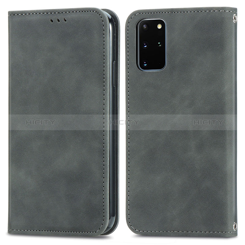 Custodia Portafoglio In Pelle Cover con Supporto S04D per Samsung Galaxy S20 Plus Grigio