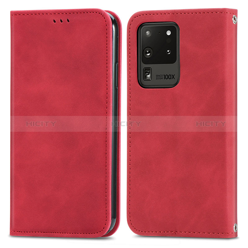 Custodia Portafoglio In Pelle Cover con Supporto S04D per Samsung Galaxy S20 Ultra