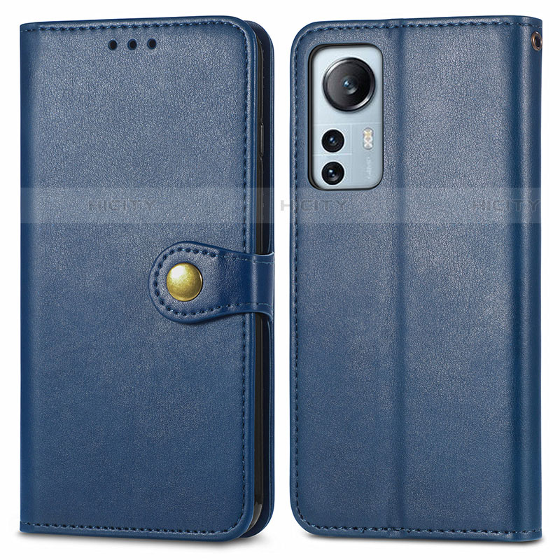 Custodia Portafoglio In Pelle Cover con Supporto S04D per Xiaomi Mi 12S 5G Blu