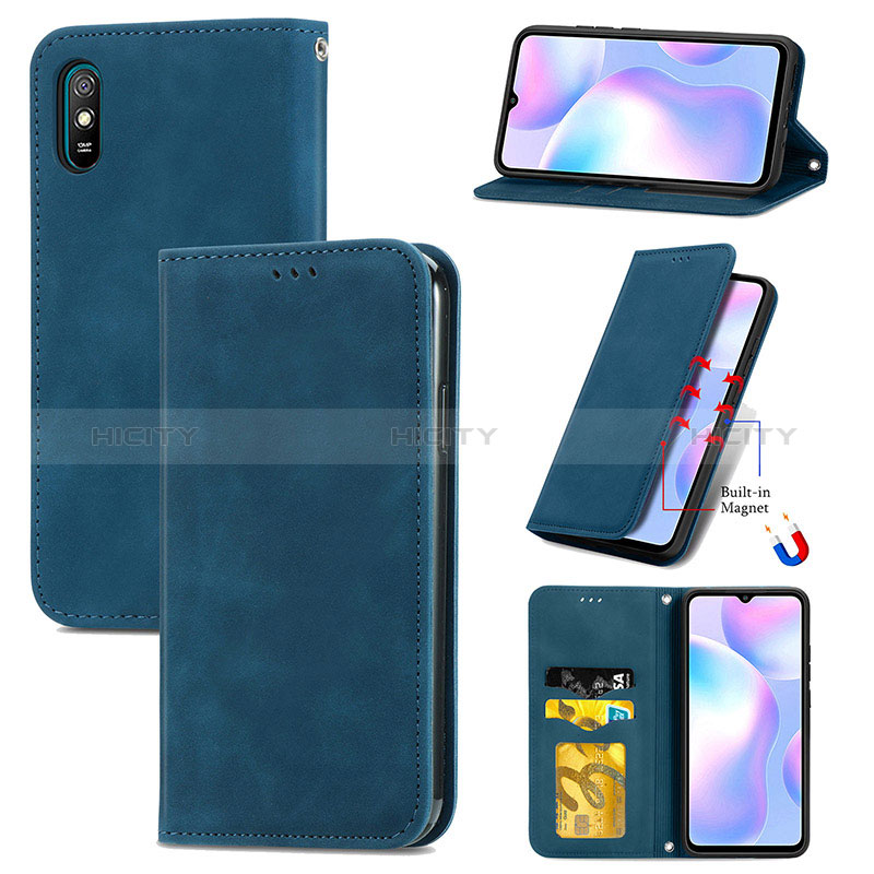 Custodia Portafoglio In Pelle Cover con Supporto S04D per Xiaomi Redmi 9AT