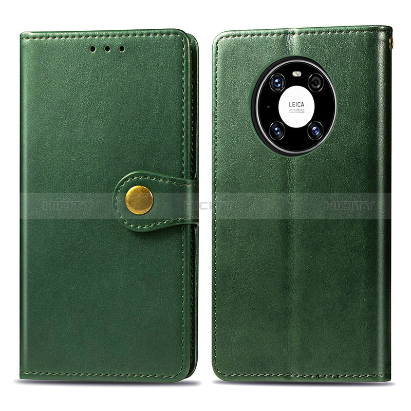 Custodia Portafoglio In Pelle Cover con Supporto S05D per Huawei Mate 40 Pro Verde