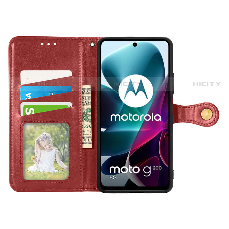 Custodia Portafoglio In Pelle Cover con Supporto S05D per Motorola Moto Edge S30 5G