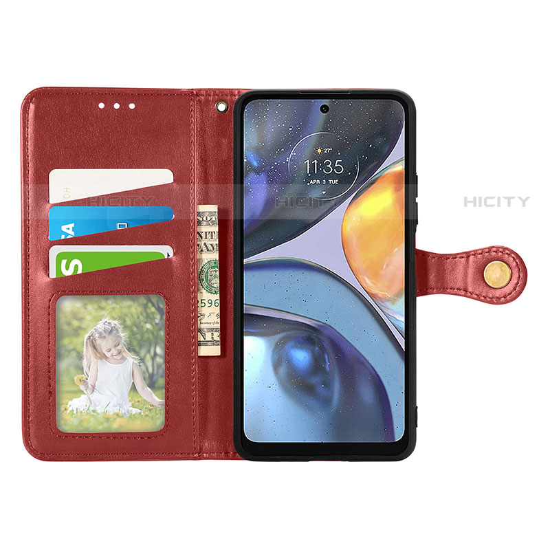 Custodia Portafoglio In Pelle Cover con Supporto S05D per Motorola Moto G22