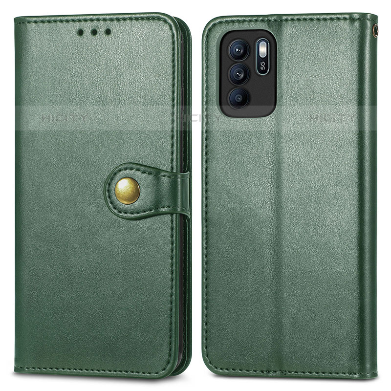 Custodia Portafoglio In Pelle Cover con Supporto S05D per Oppo Reno6 Z 5G