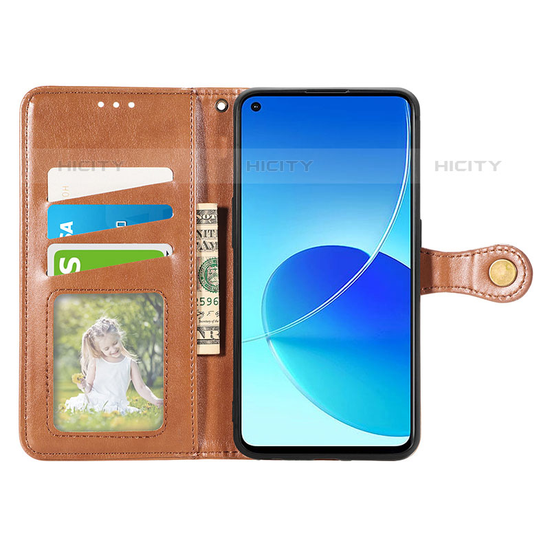 Custodia Portafoglio In Pelle Cover con Supporto S05D per Oppo Reno6 Z 5G