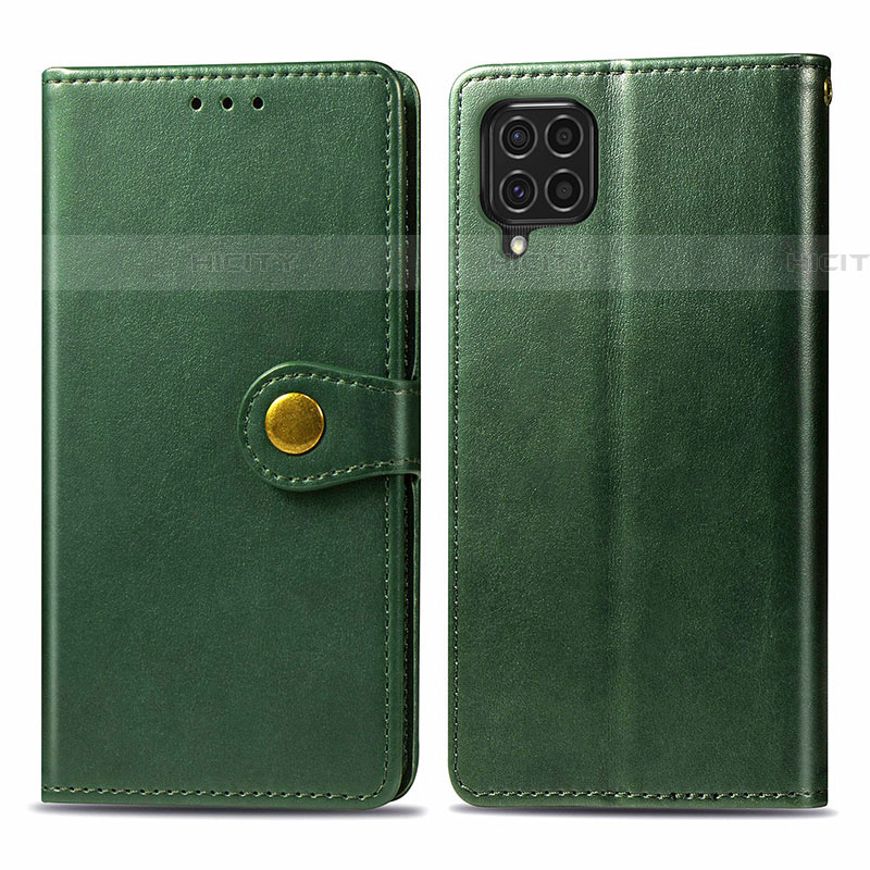 Custodia Portafoglio In Pelle Cover con Supporto S05D per Samsung Galaxy F62 5G Verde
