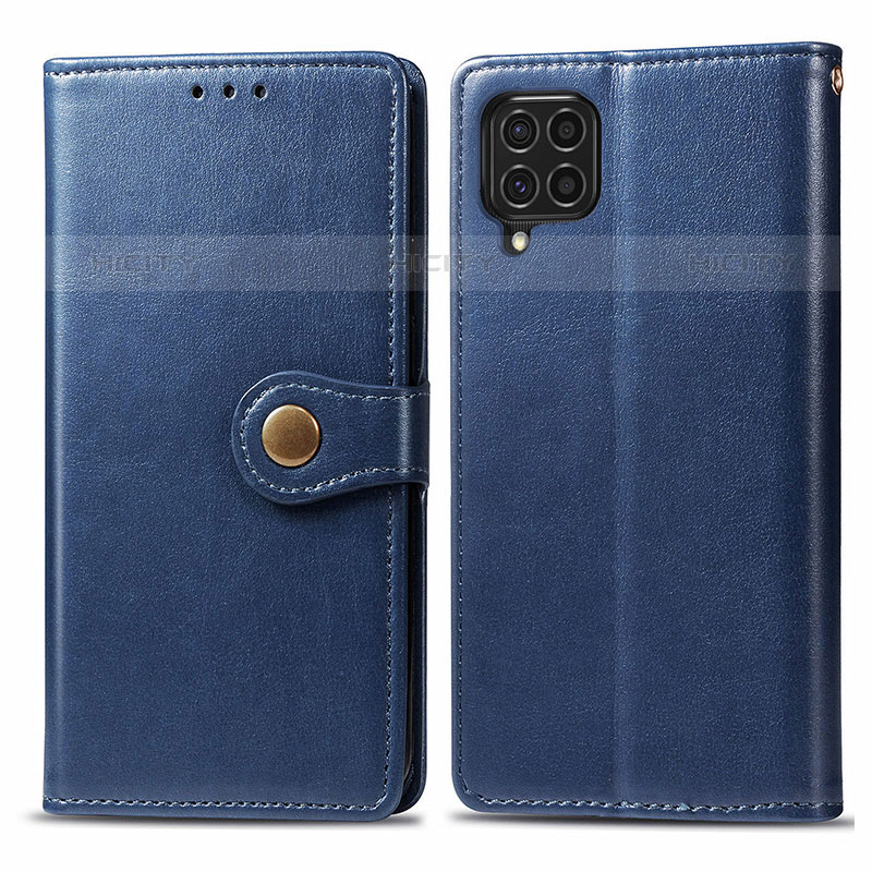 Custodia Portafoglio In Pelle Cover con Supporto S05D per Samsung Galaxy M62 4G Blu