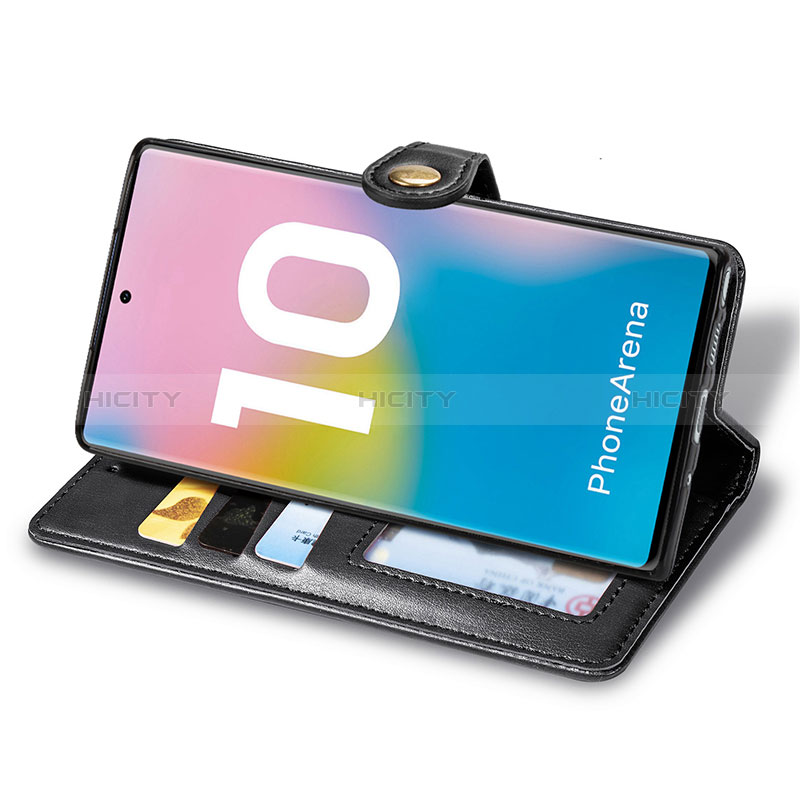 Custodia Portafoglio In Pelle Cover con Supporto S05D per Samsung Galaxy Note 10 Plus 5G