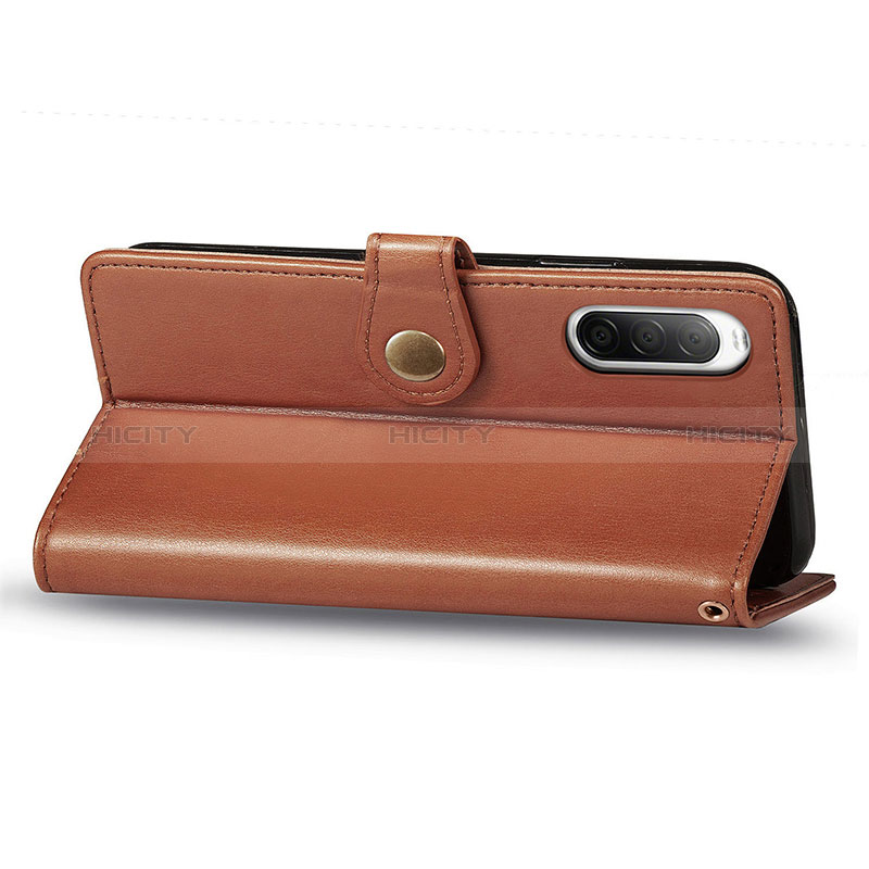 Custodia Portafoglio In Pelle Cover con Supporto S05D per Sony Xperia 10 II