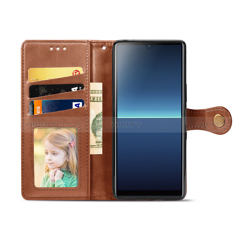 Custodia Portafoglio In Pelle Cover con Supporto S05D per Sony Xperia L4