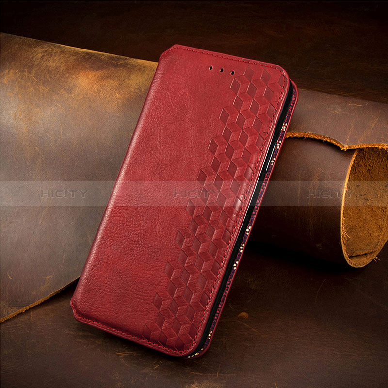 Custodia Portafoglio In Pelle Cover con Supporto S05D per Xiaomi Mi 10T 5G Rosso