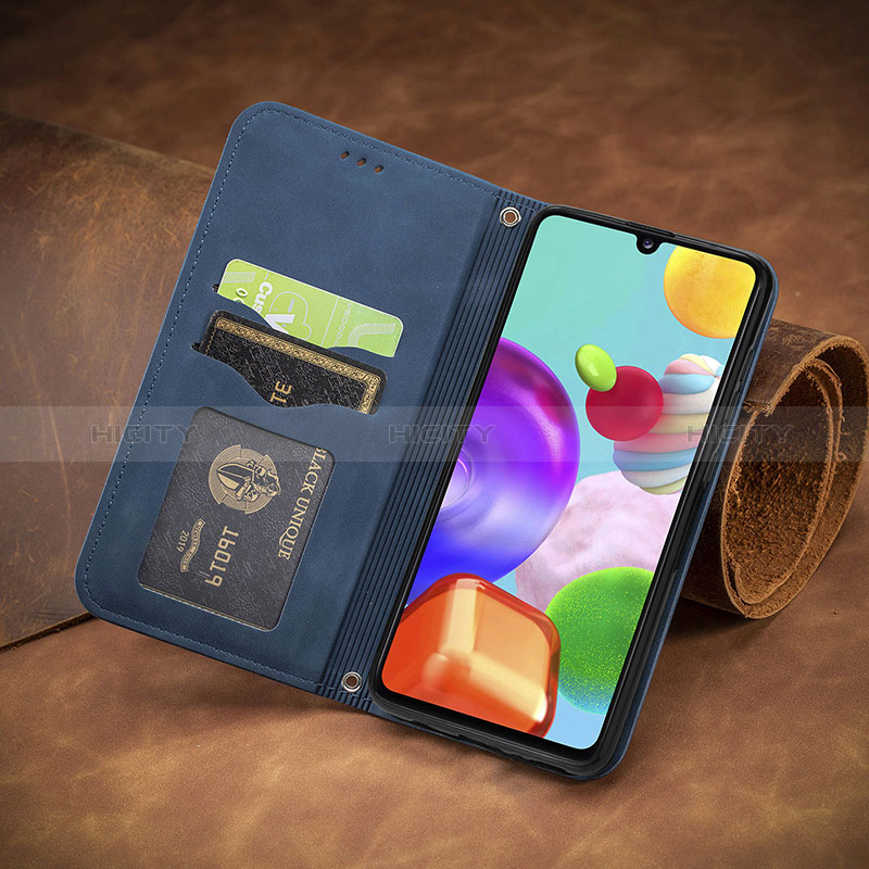 Custodia Portafoglio In Pelle Cover con Supporto S06D per Samsung Galaxy A41