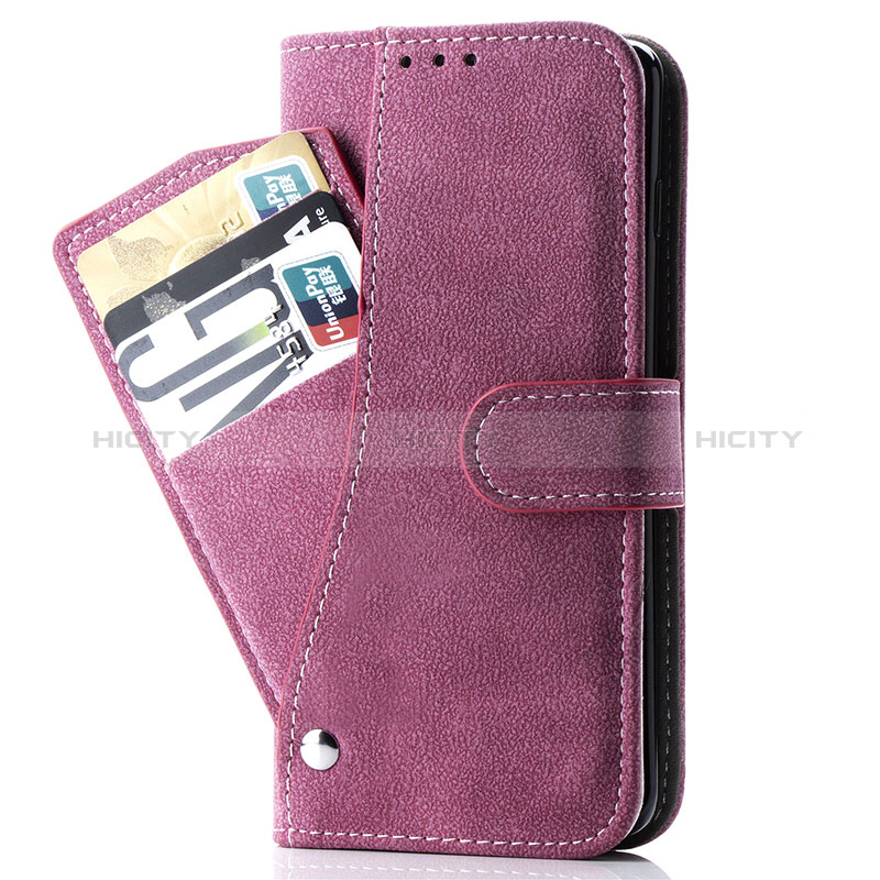 Custodia Portafoglio In Pelle Cover con Supporto S06D per Samsung Galaxy S20 Plus 5G Rosso Rosa