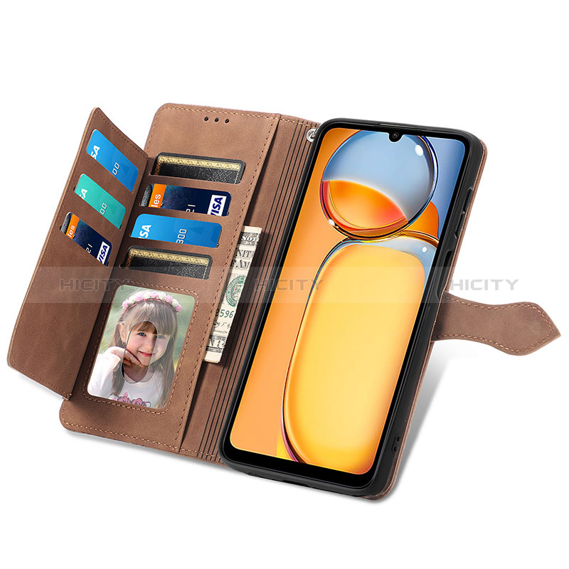 Custodia Portafoglio In Pelle Cover con Supporto S06D per Xiaomi Redmi 13C