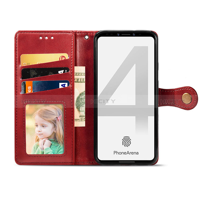 Custodia Portafoglio In Pelle Cover con Supporto S07D per Google Pixel 4 XL